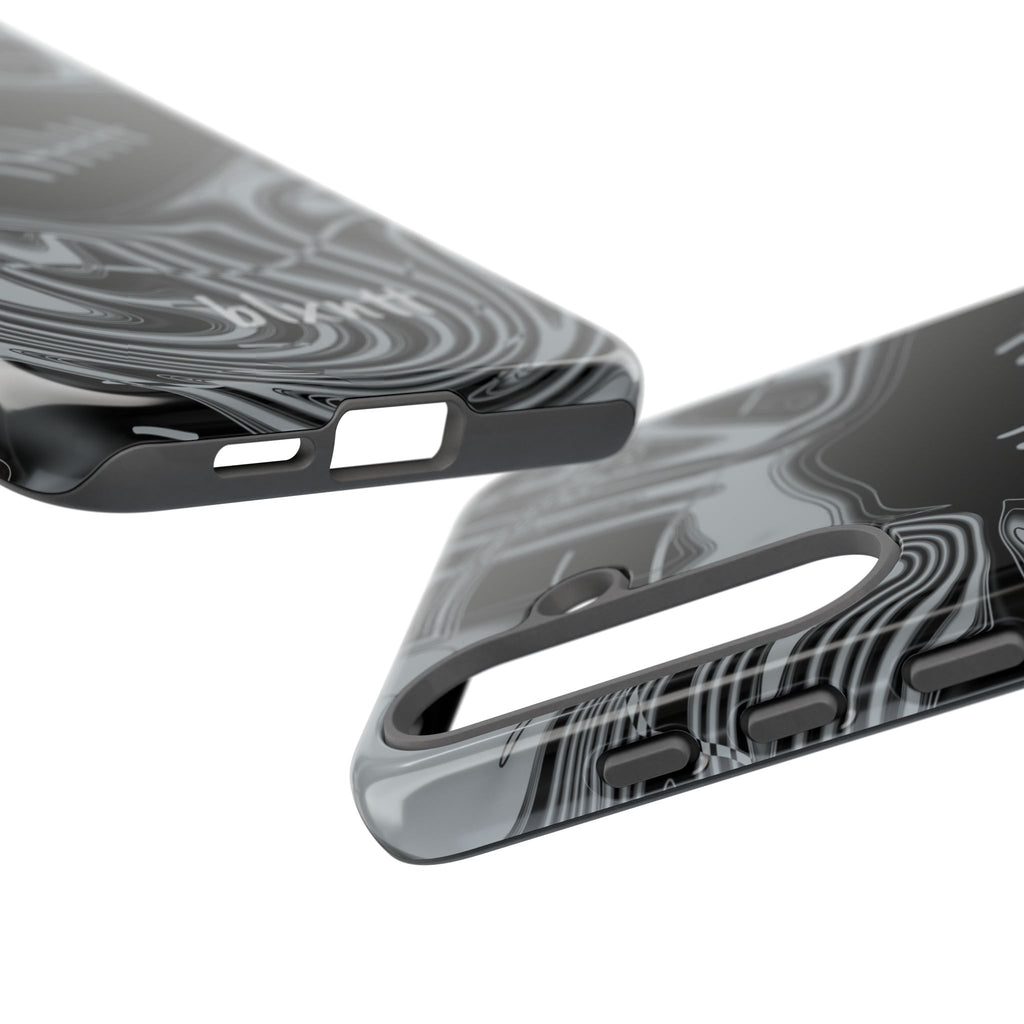 Black & Silver Trippy Football Phone Case
