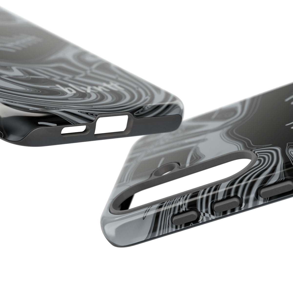 Black & Silver Trippy Football Phone Case