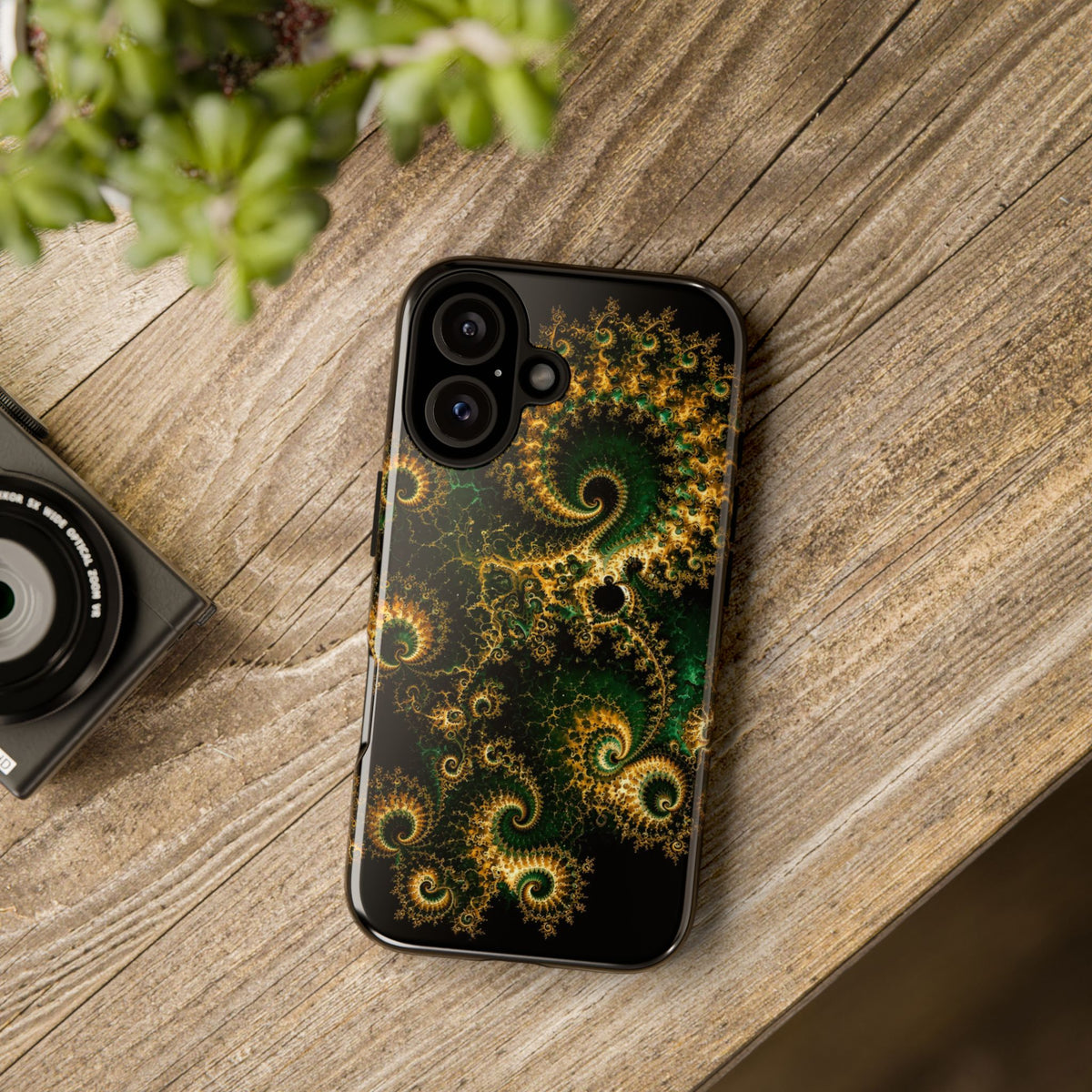Copper Infinity - Emerald & Gold Phone Case