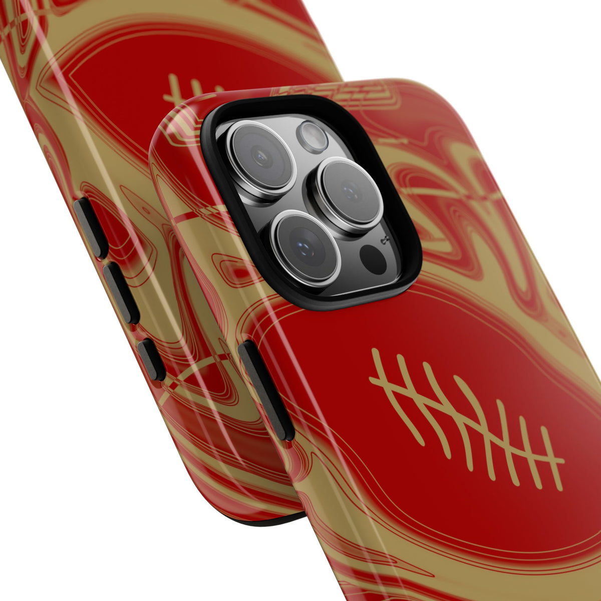 Scarlet & Gold Trippy Football Phone Case