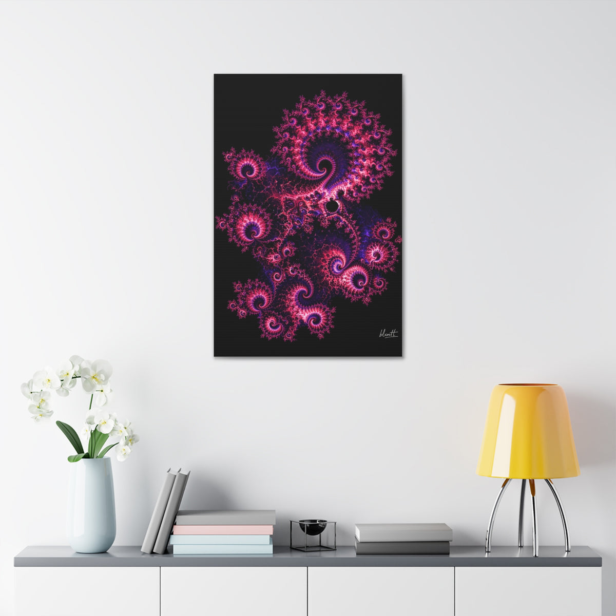 Copper Infinity - Hot Pink & Violet Glossy Canvas
