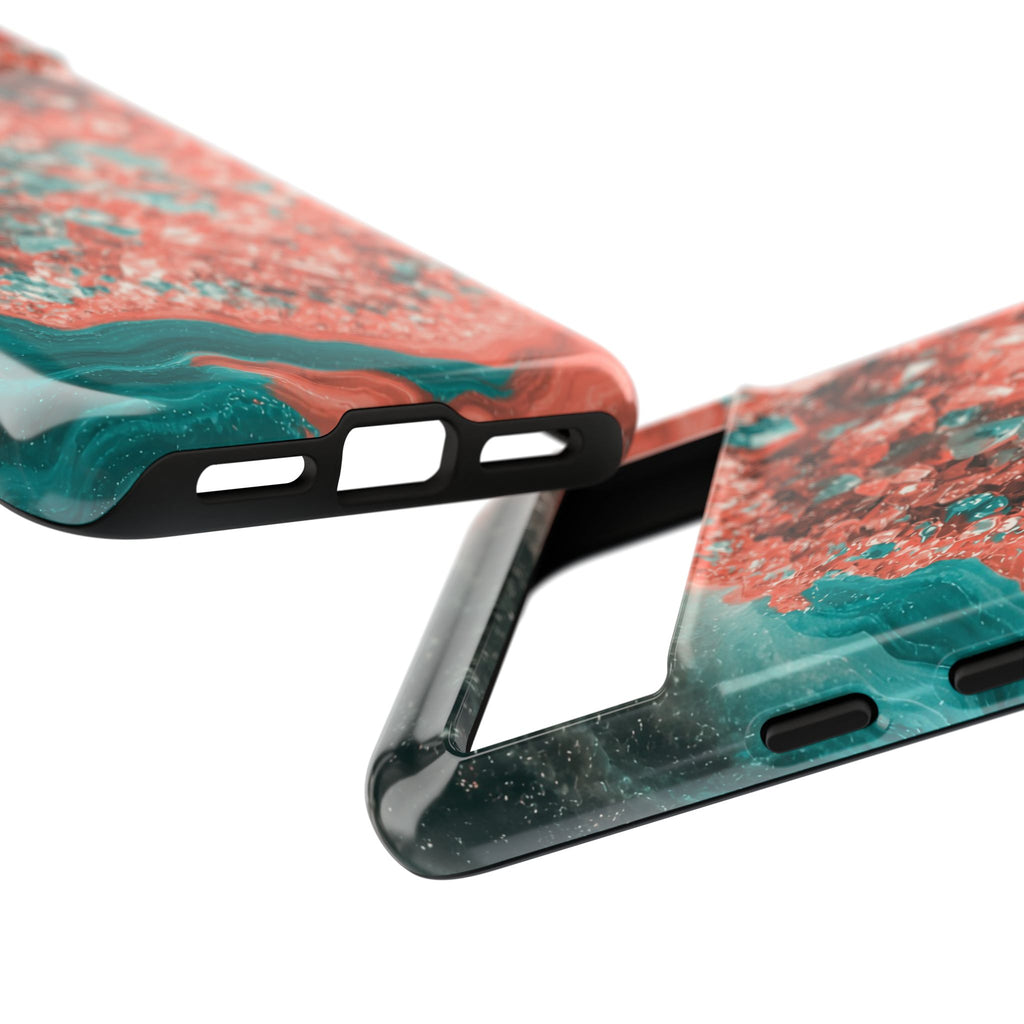 Geode Core - Coral Teal Phone Case