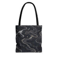 Black & Silver Marble Tote Bag