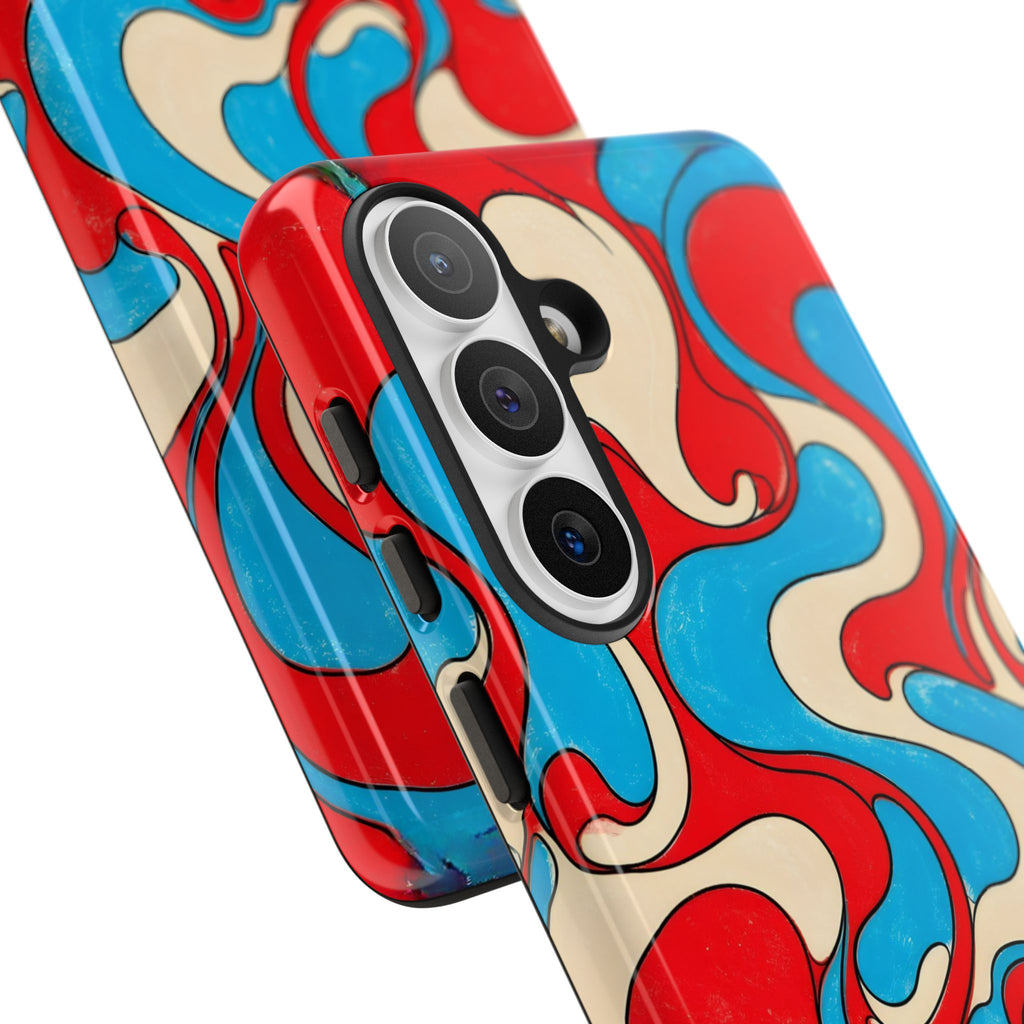 Fillmore Flow - Red, Cyan & Cream Phone Case