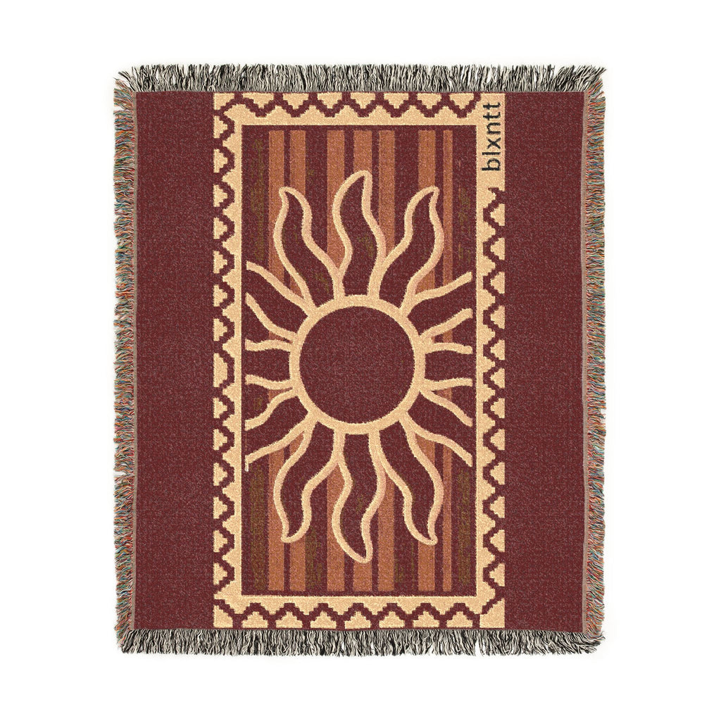 BLXNTT Red Hippie Woven Blanket #4