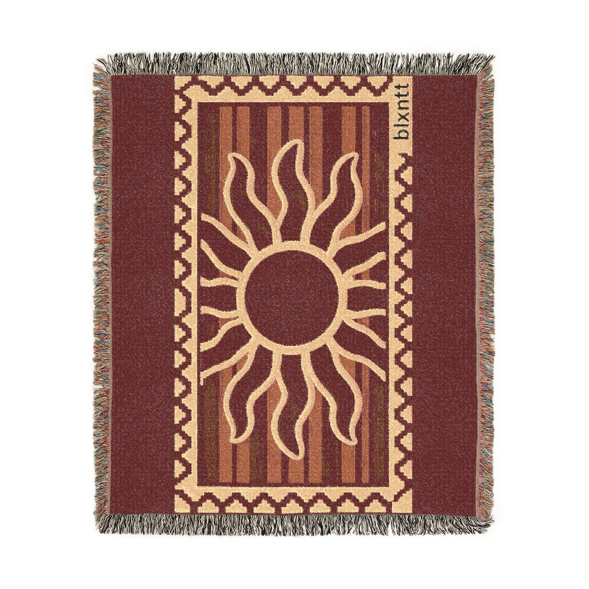 BLXNTT Red Hippie Woven Blanket #4