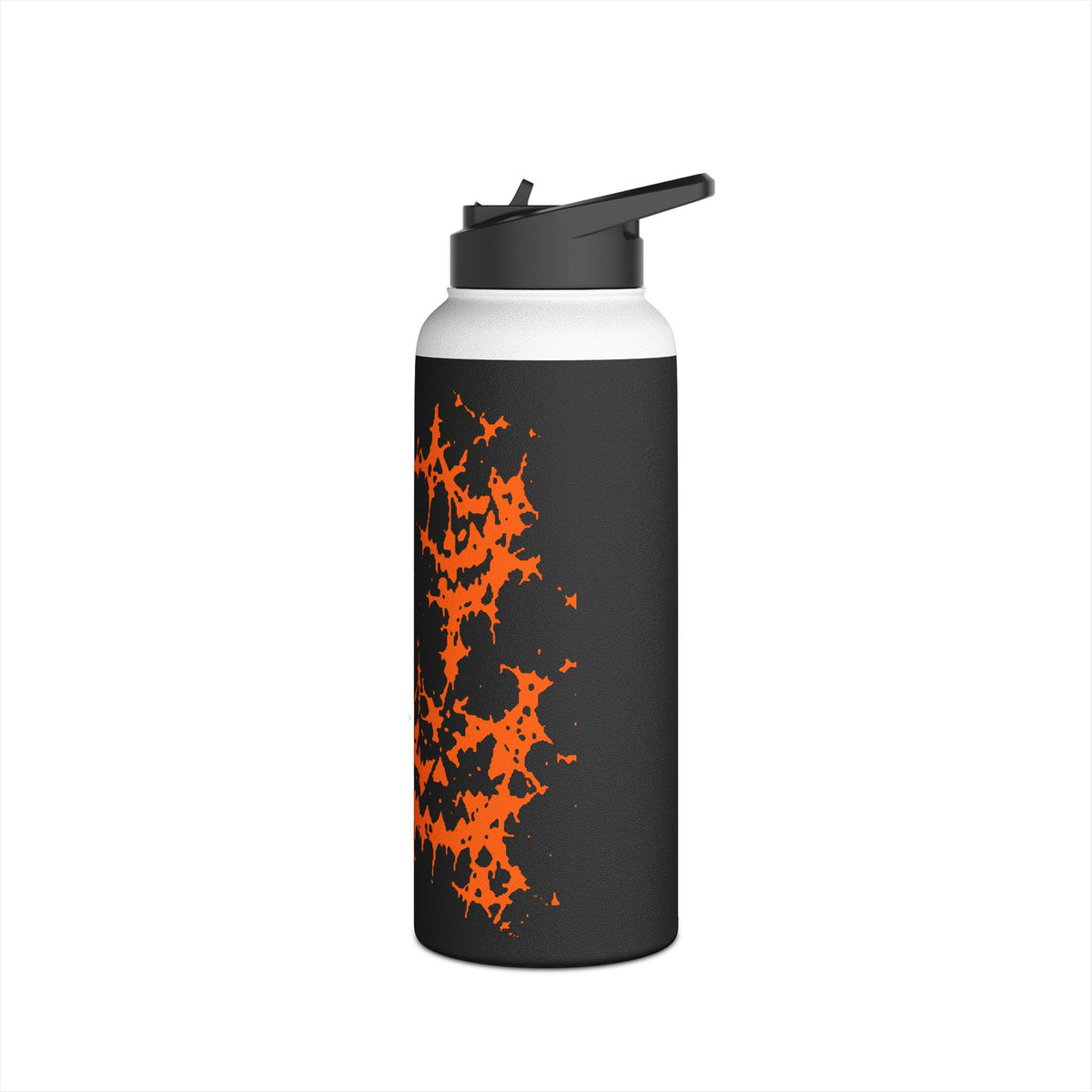 Orange Spiderweb Pumpkin Water Bottle