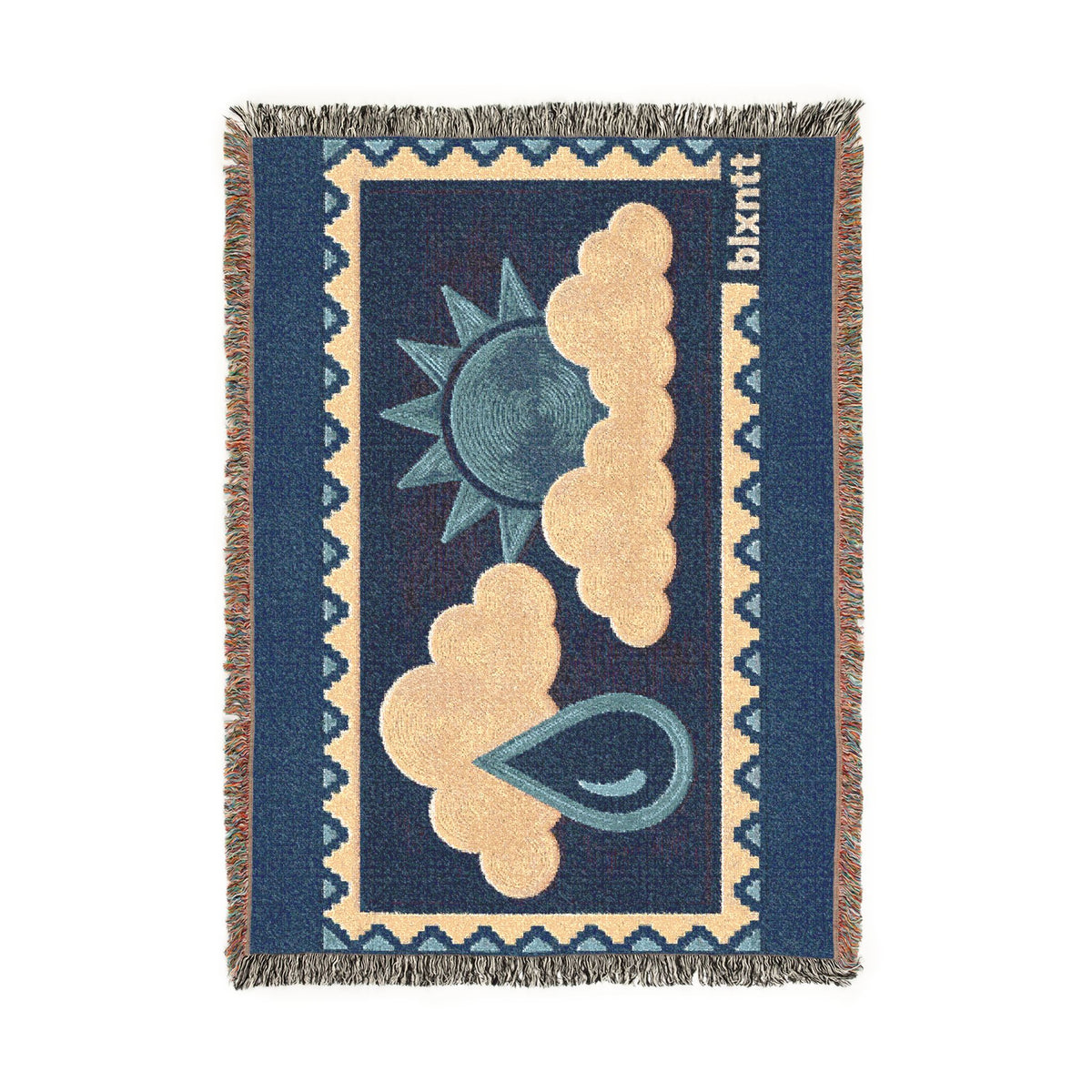 BLXNTT Blue Hippie Woven Blanket #3