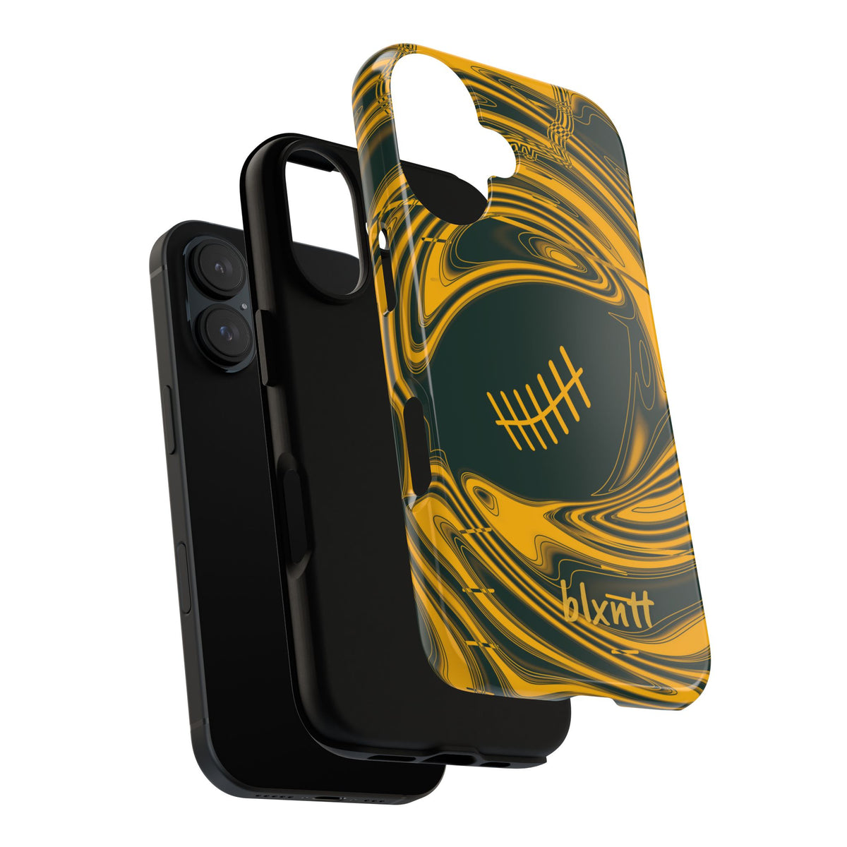 Green & Gold Trippy Football Phone Case