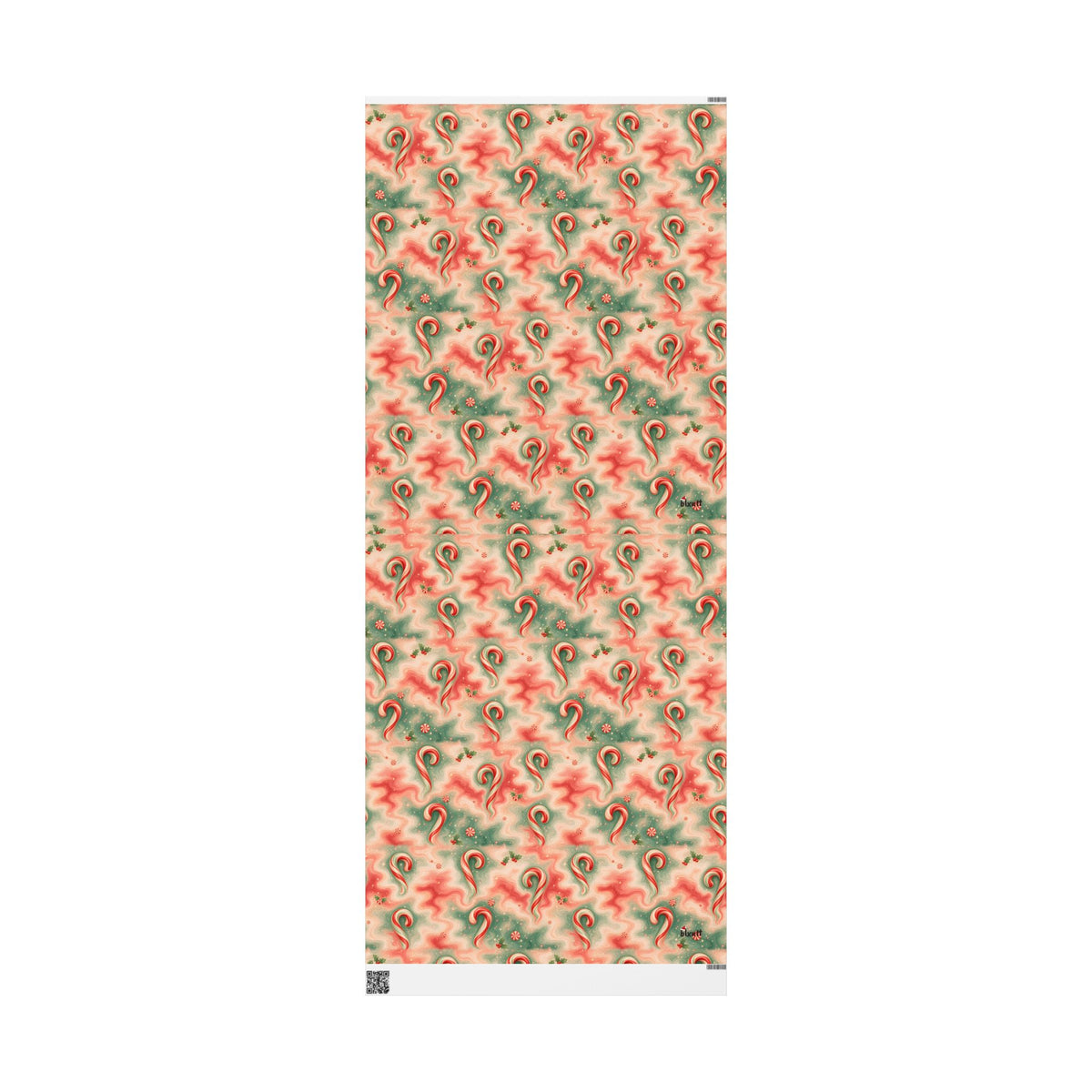 Candy Cane Trippy Christmas Wrapping Paper