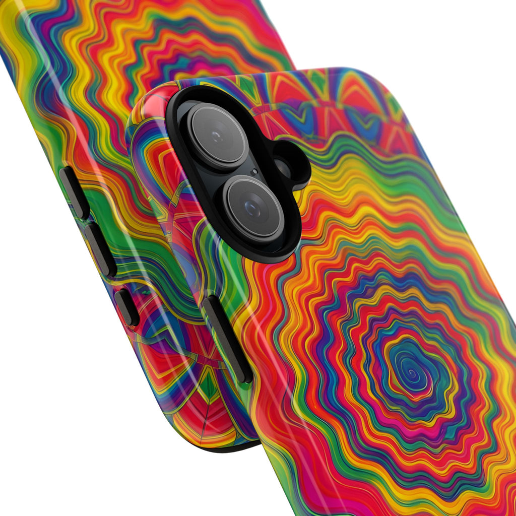 Hypnotic Rainbow Ripple Phone Case