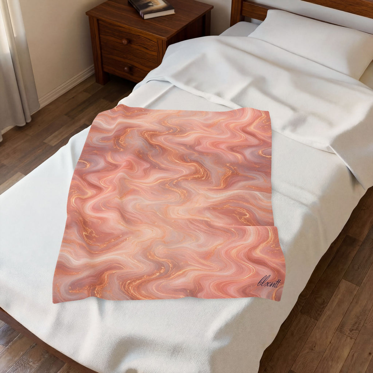 Rose Gold Marble Blanket