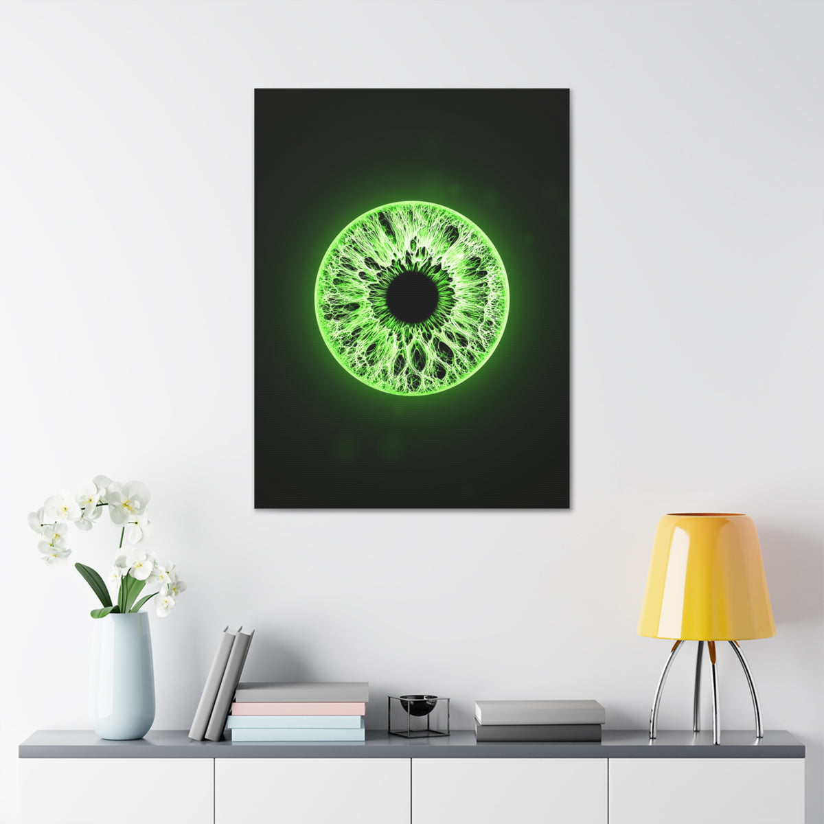 BLXNTT Iris – Lace Web Lime Shock Glossy Canvas