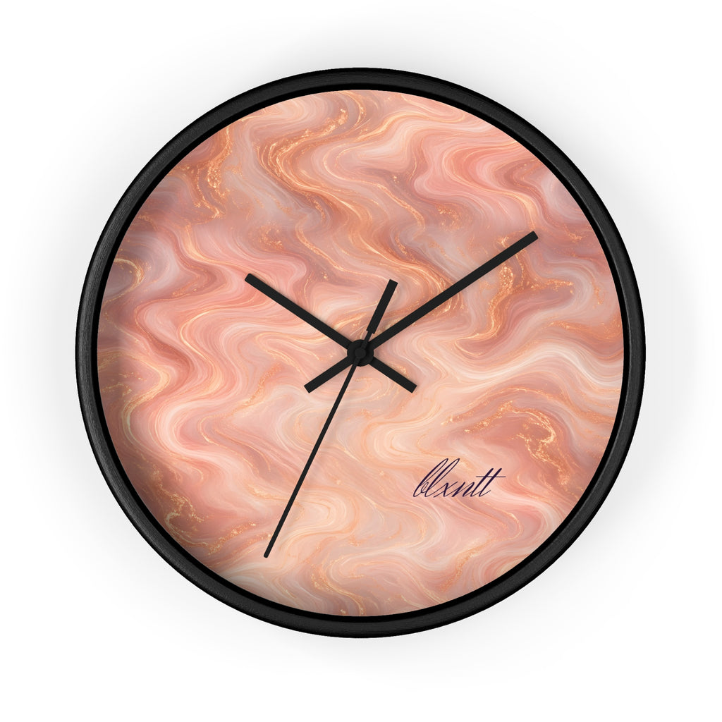 Rose Gold Marble Wall Clock