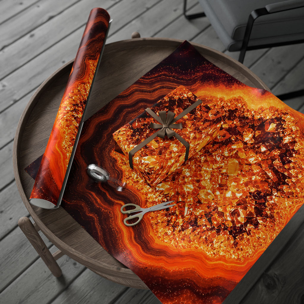 Geode Core - Molten Lava Wrapping Paper