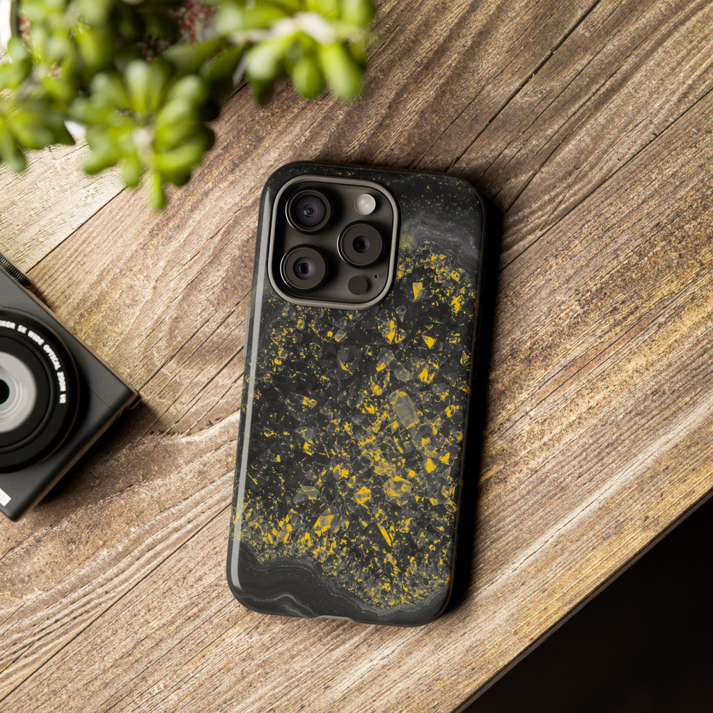 Geode Core - Mono Gold Spark Phone Case