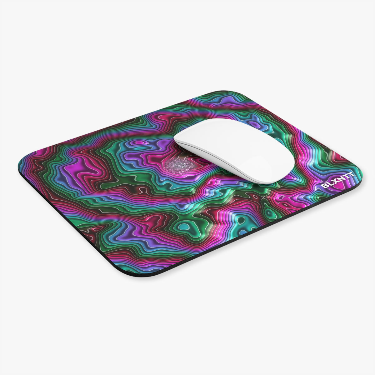 Neon Agate Mouse Pad