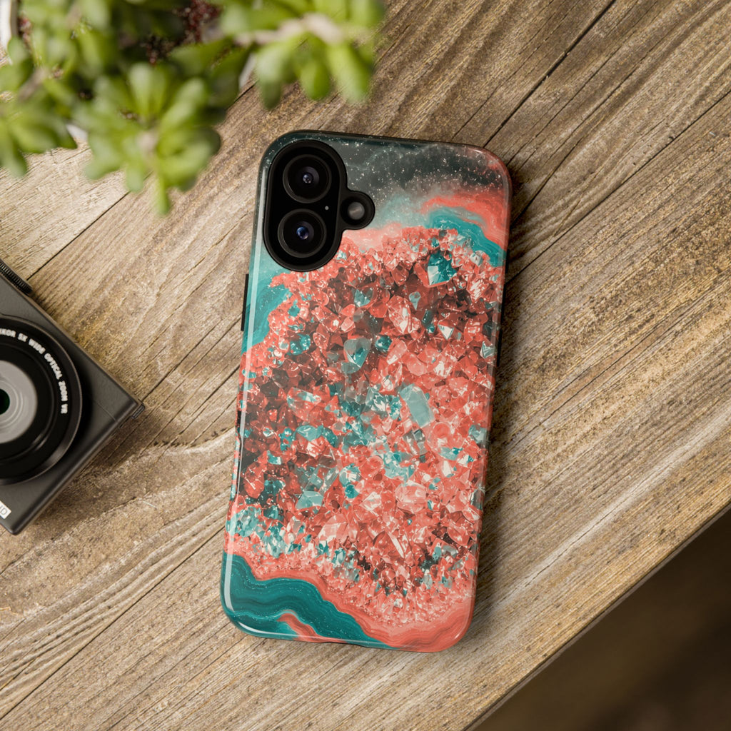 Geode Core - Coral Teal Phone Case