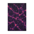 Neon Mycelium - Sunset Synapse Glossy Canvas