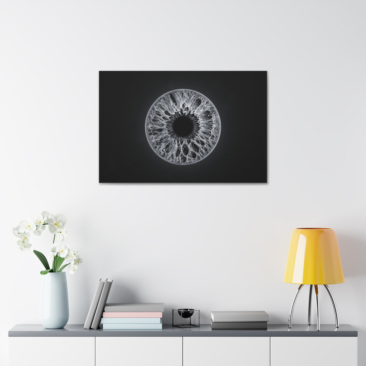 BLXNTT Iris – Lace Web Gray Glossy Canvas