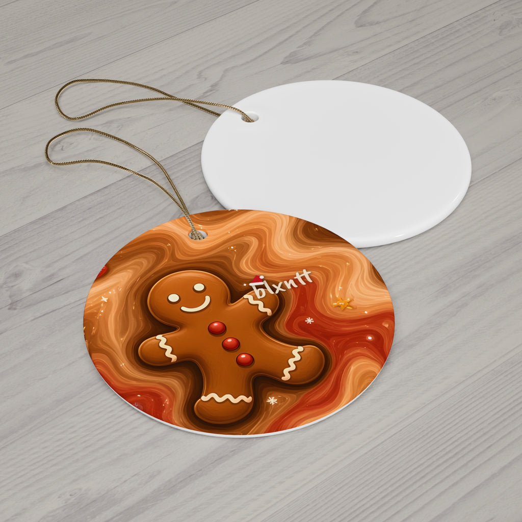 Gingerbread Trippy Christmas Ornament