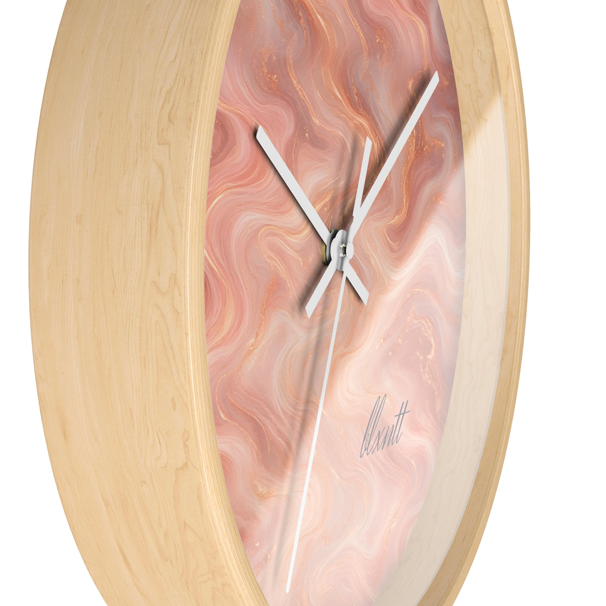 Rose Gold Marble Wall Clock