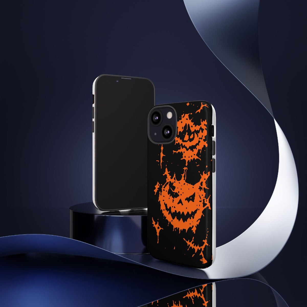 Orange Spiderweb Pumpkin Phone Case