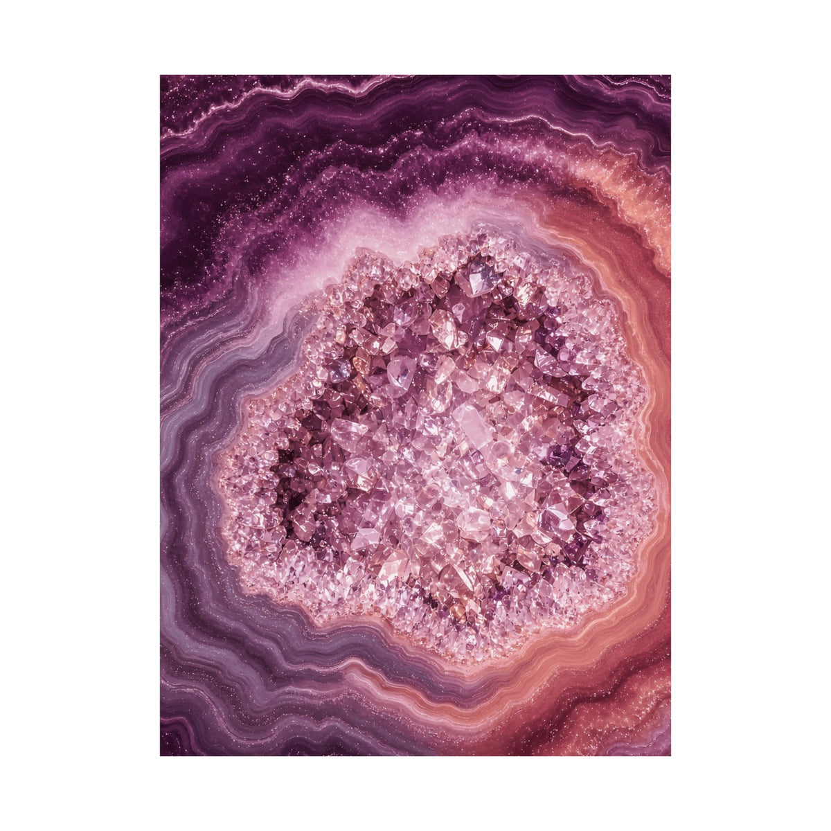 Geode Core - Rose Quartz Poster