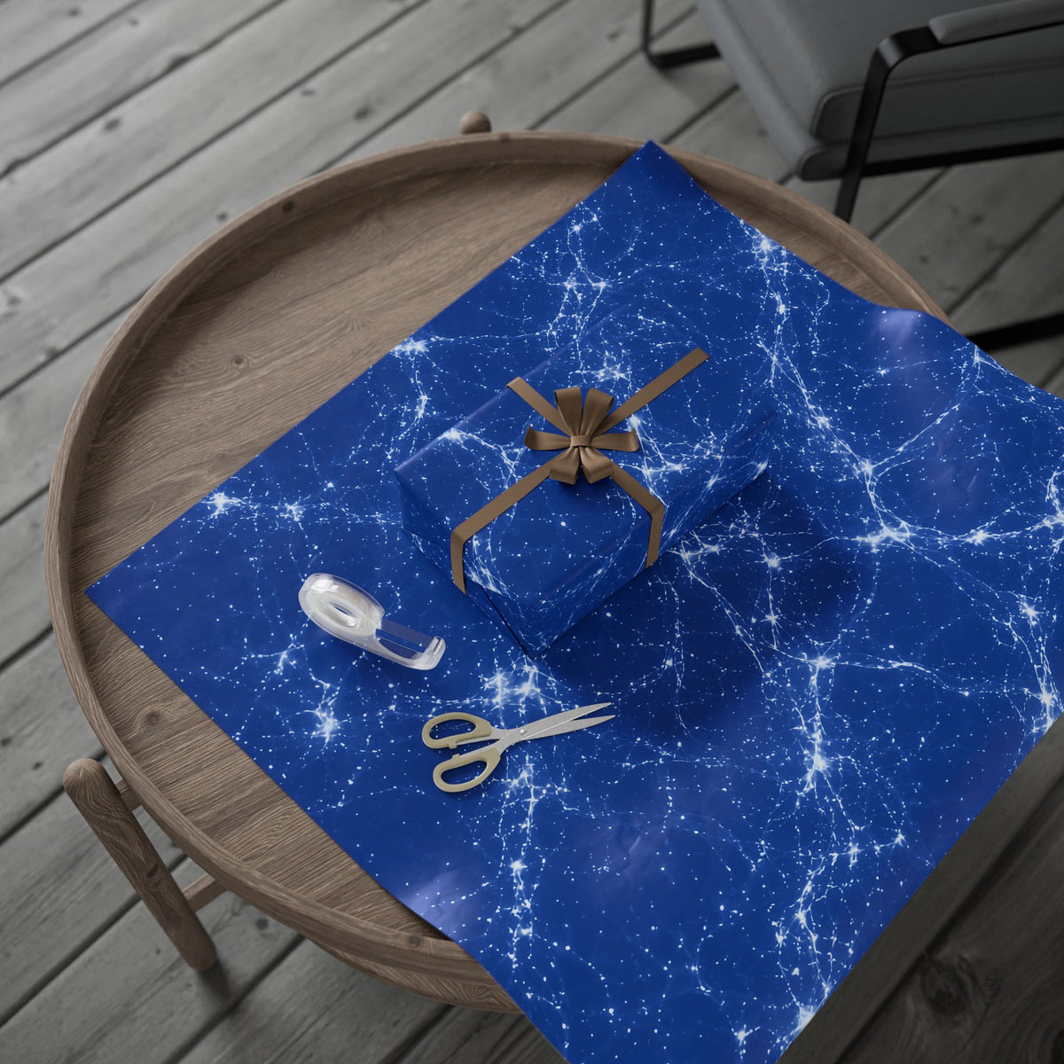 Neon Mycelium - Blueprint Wrapping Paper