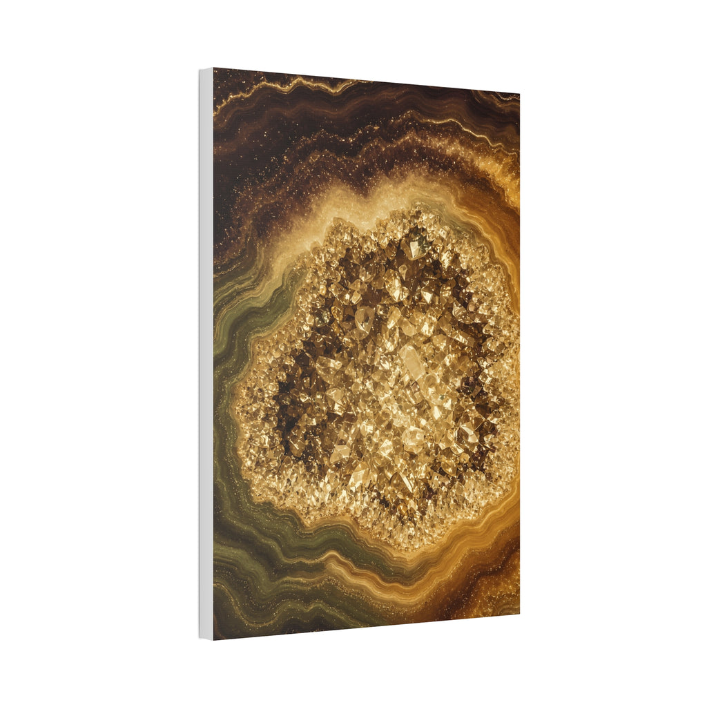 Geode Core - Gold Vein Glossy Canvas