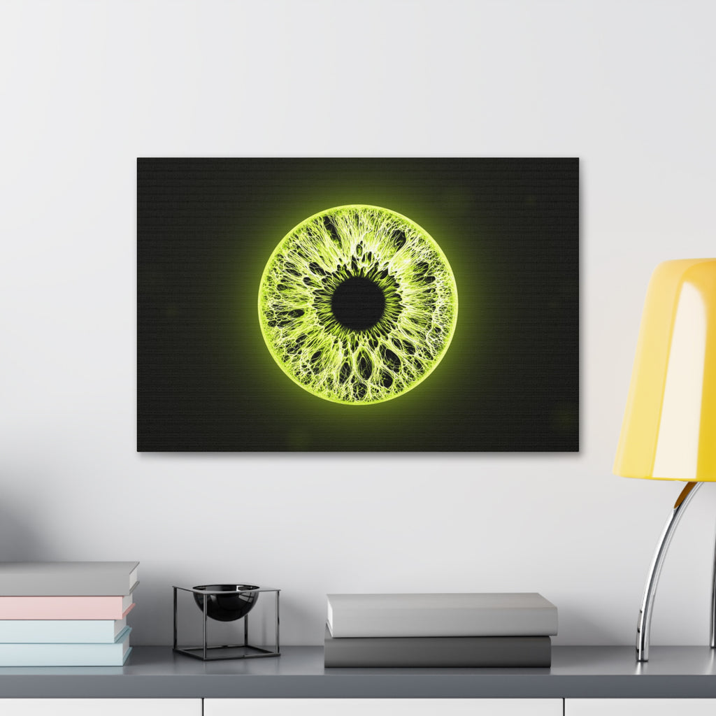 BLXNTT Iris – Lace Web Toxic Chartreuse Glossy Canvas