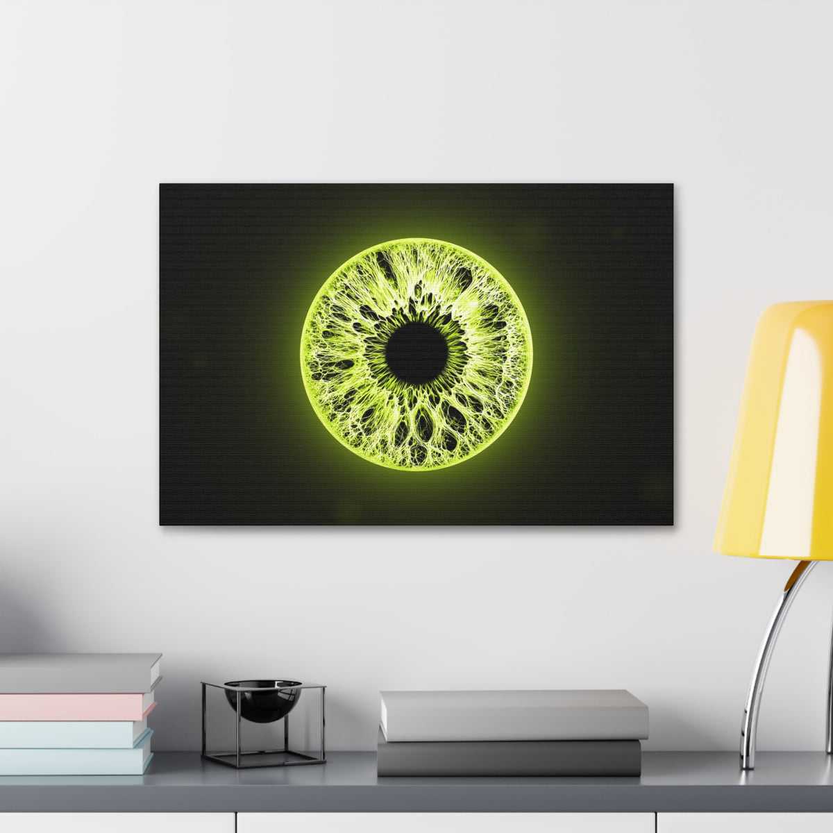 BLXNTT Iris – Lace Web Toxic Chartreuse Glossy Canvas