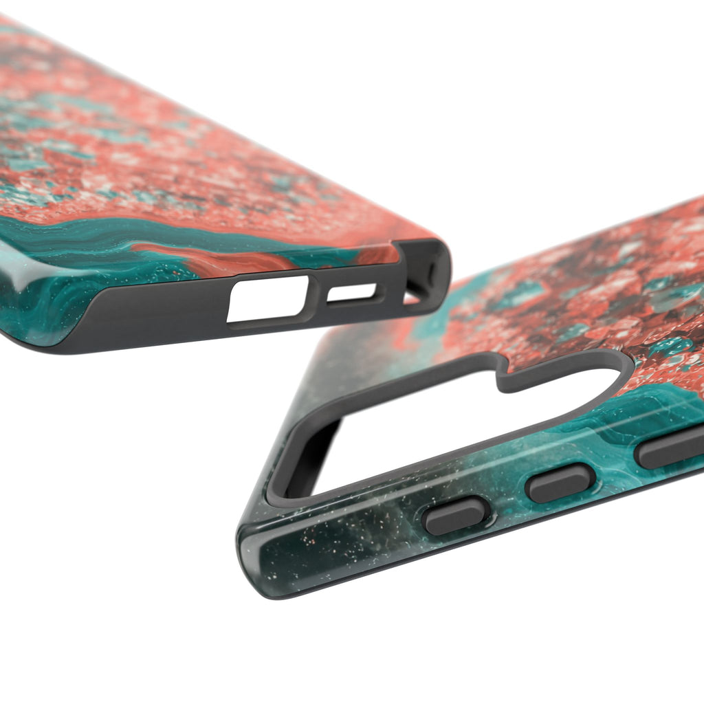 Geode Core - Coral Teal Phone Case