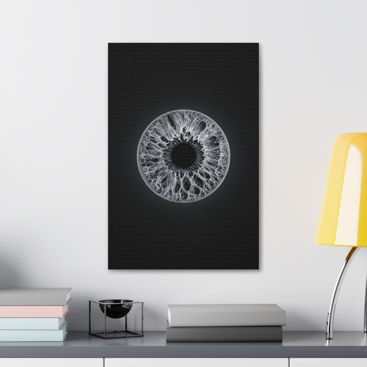 BLXNTT Iris – Lace Web Gray Glossy Canvas