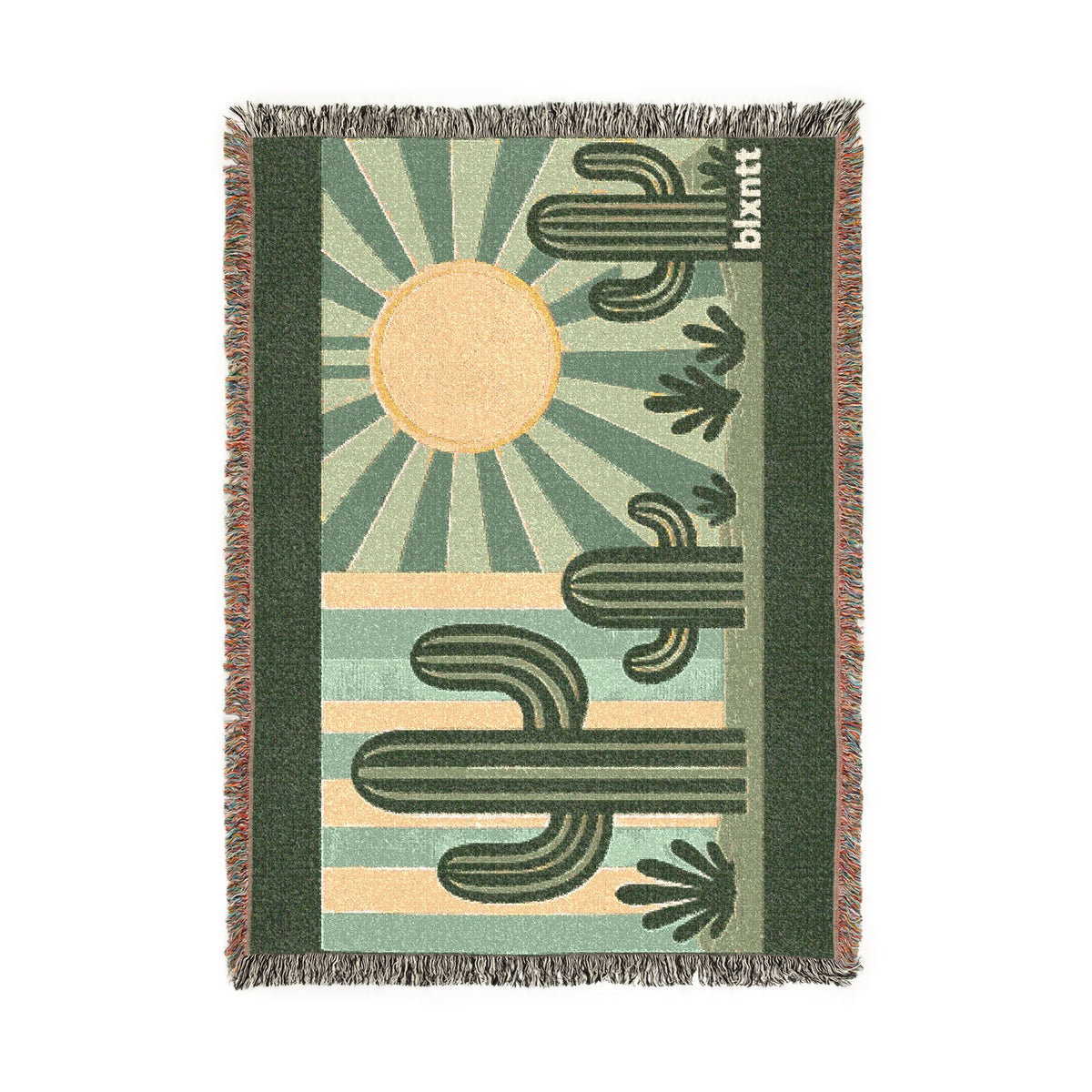 BLXNTT Green Hippie Woven Blanket #1
