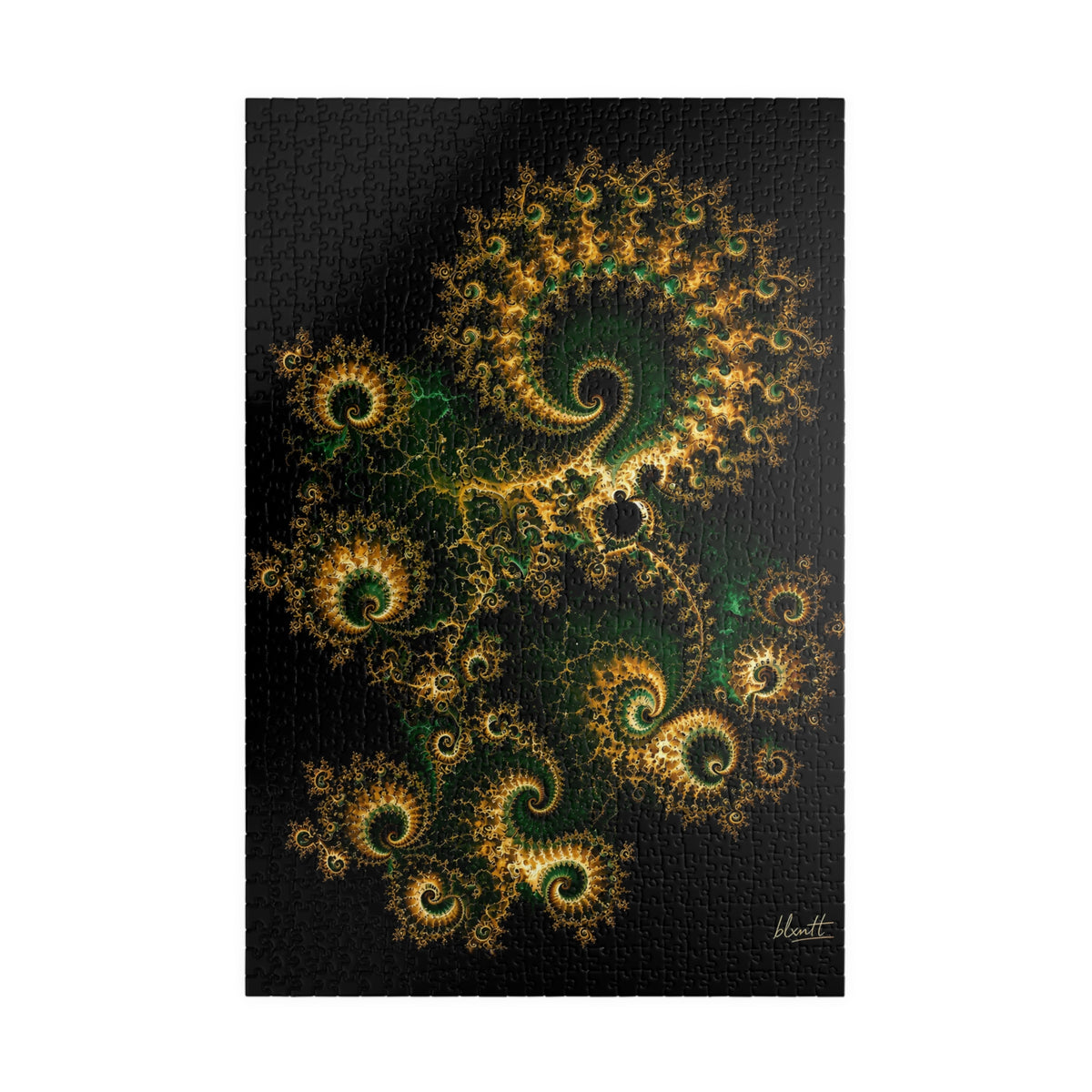Copper Infinity - Emerald & Gold Jigsaw Puzzle