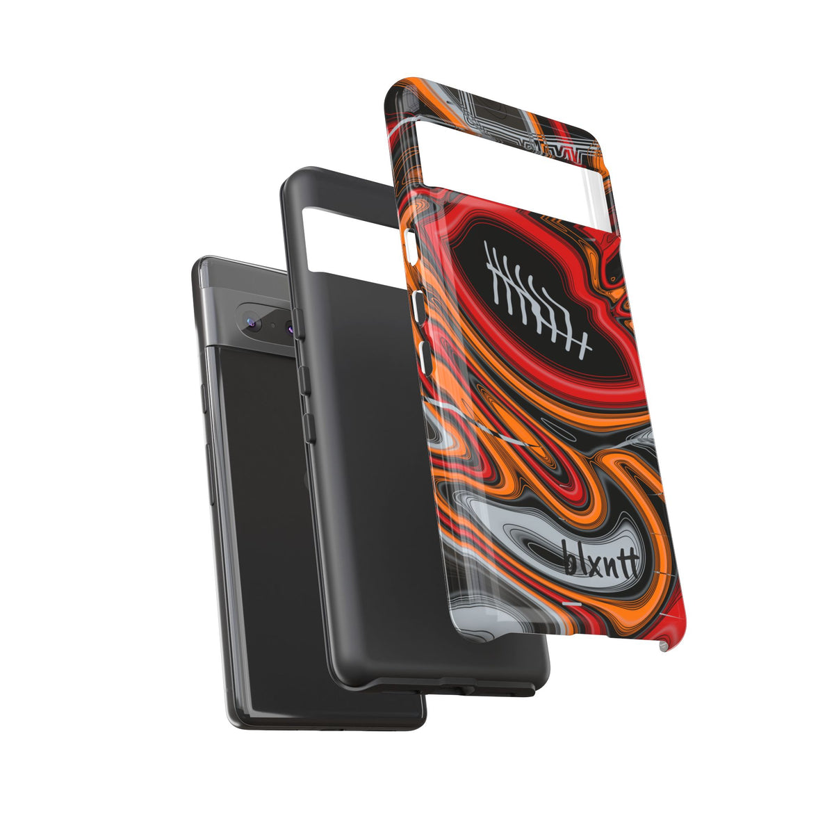 Red, Orange & Pewter Trippy Football Phone Case