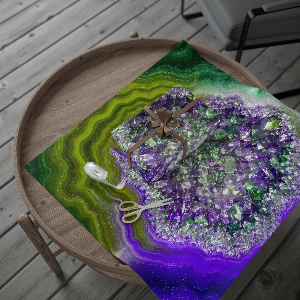 Geode Core - Ruby Emerald Wrapping Paper