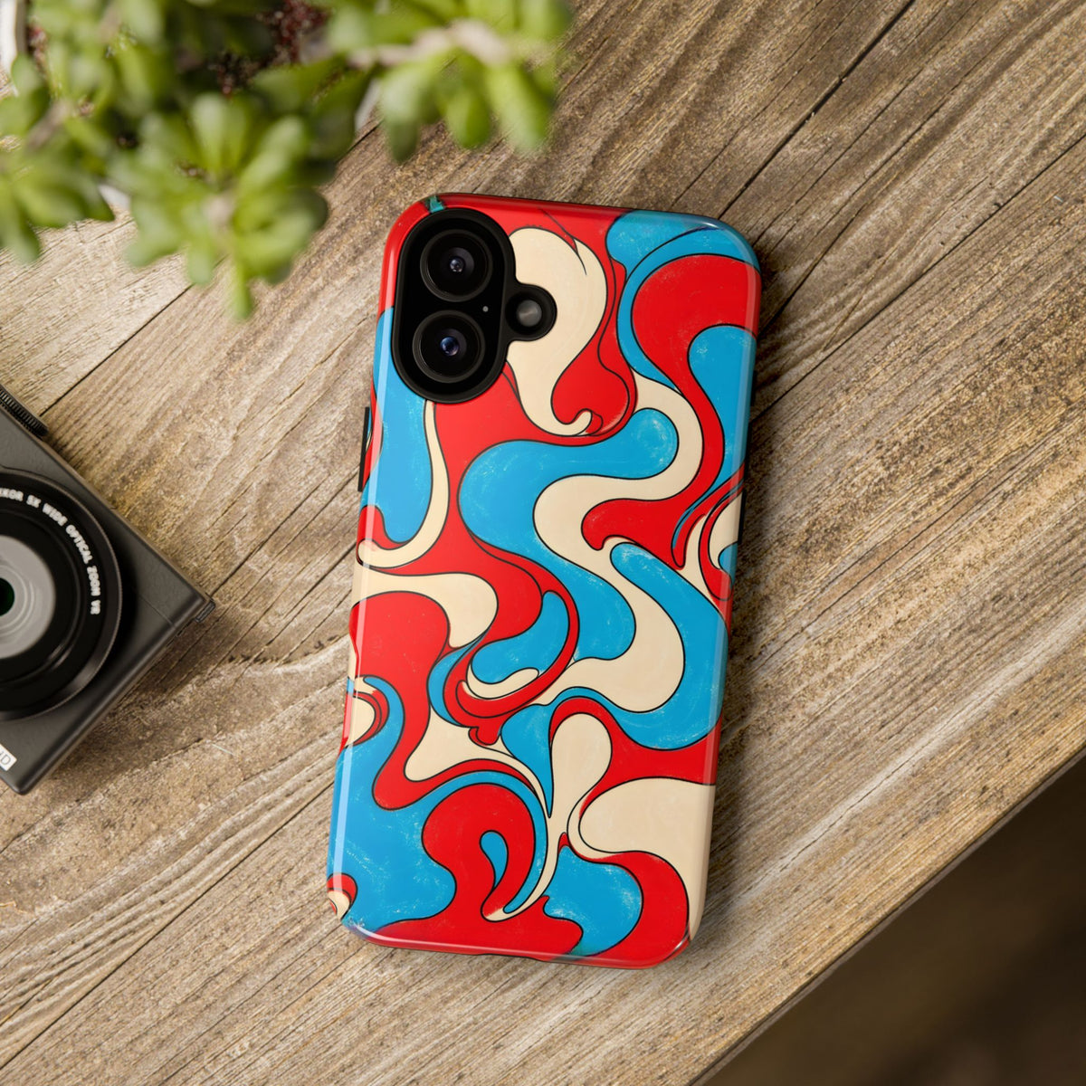 Fillmore Flow - Red, Cyan & Cream Phone Case