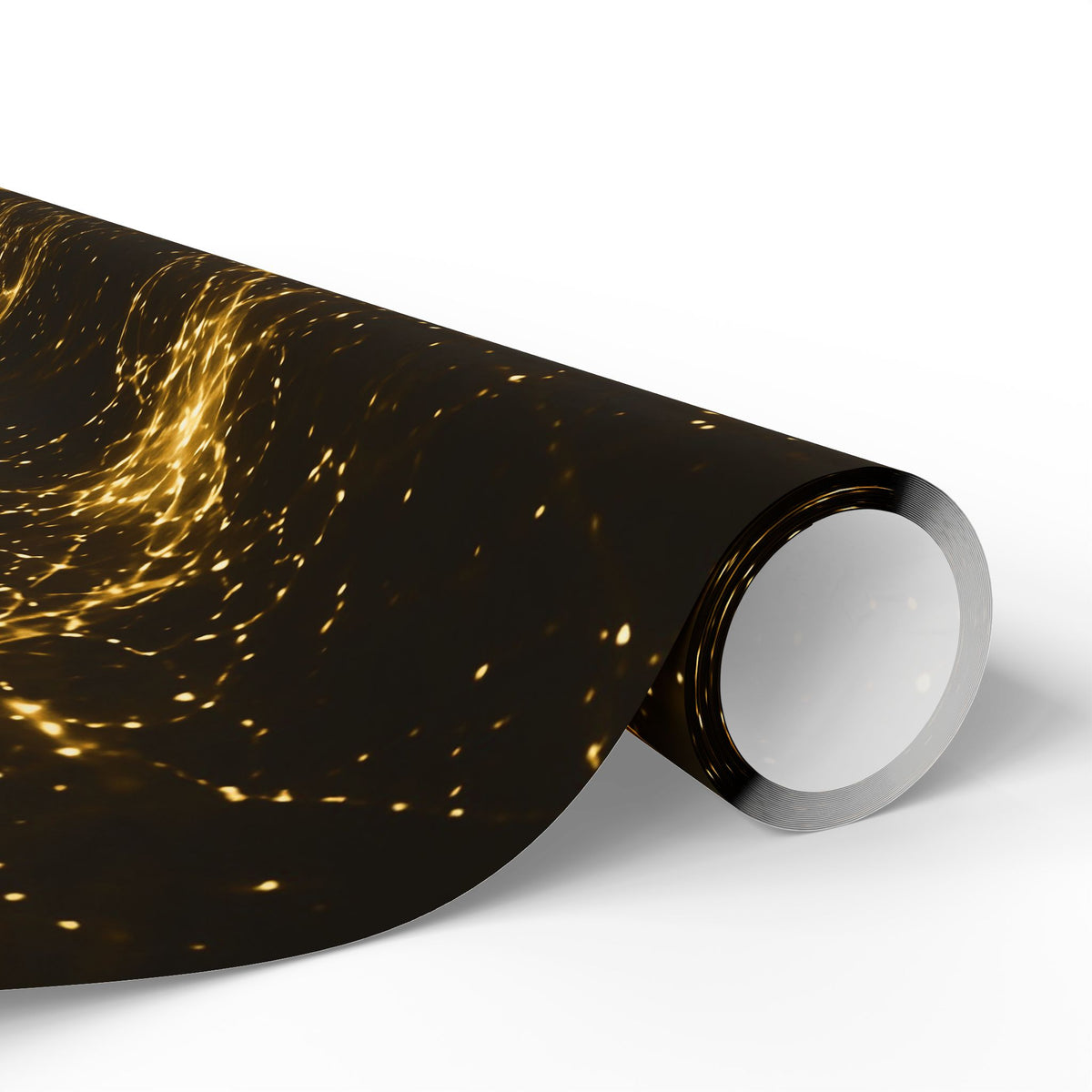 Neon Mycelium - Gold Filigree Wrapping Paper