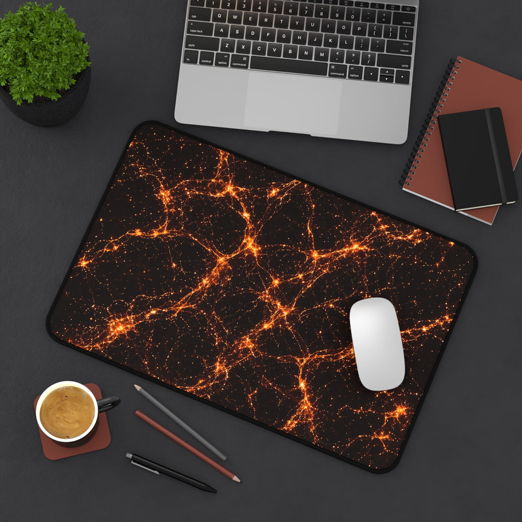 Neon Mycelium - Solar Flare Desk Mat