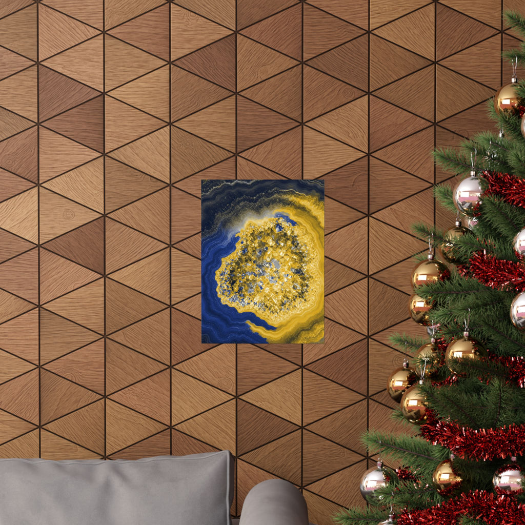 Geode Core - Mustard Navy Poster