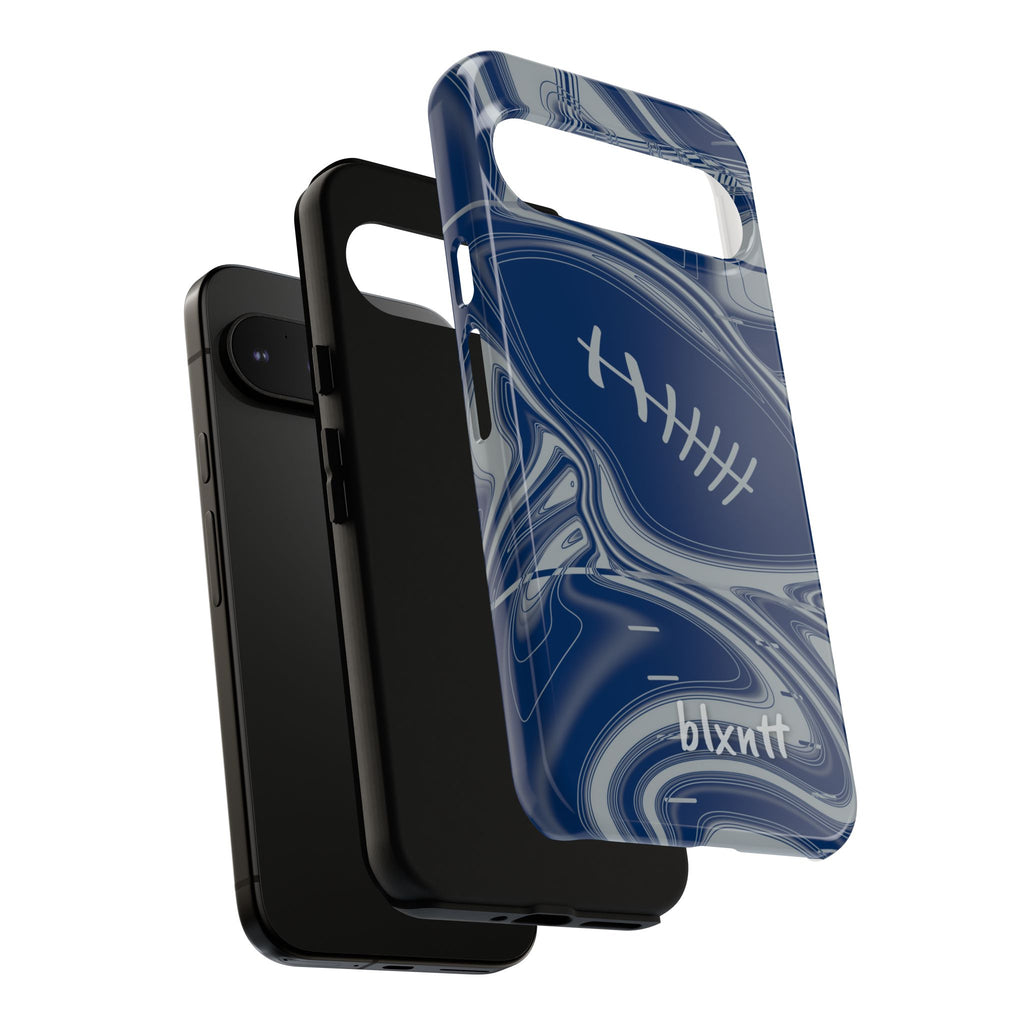 Blue & Gray Trippy Football Phone Case