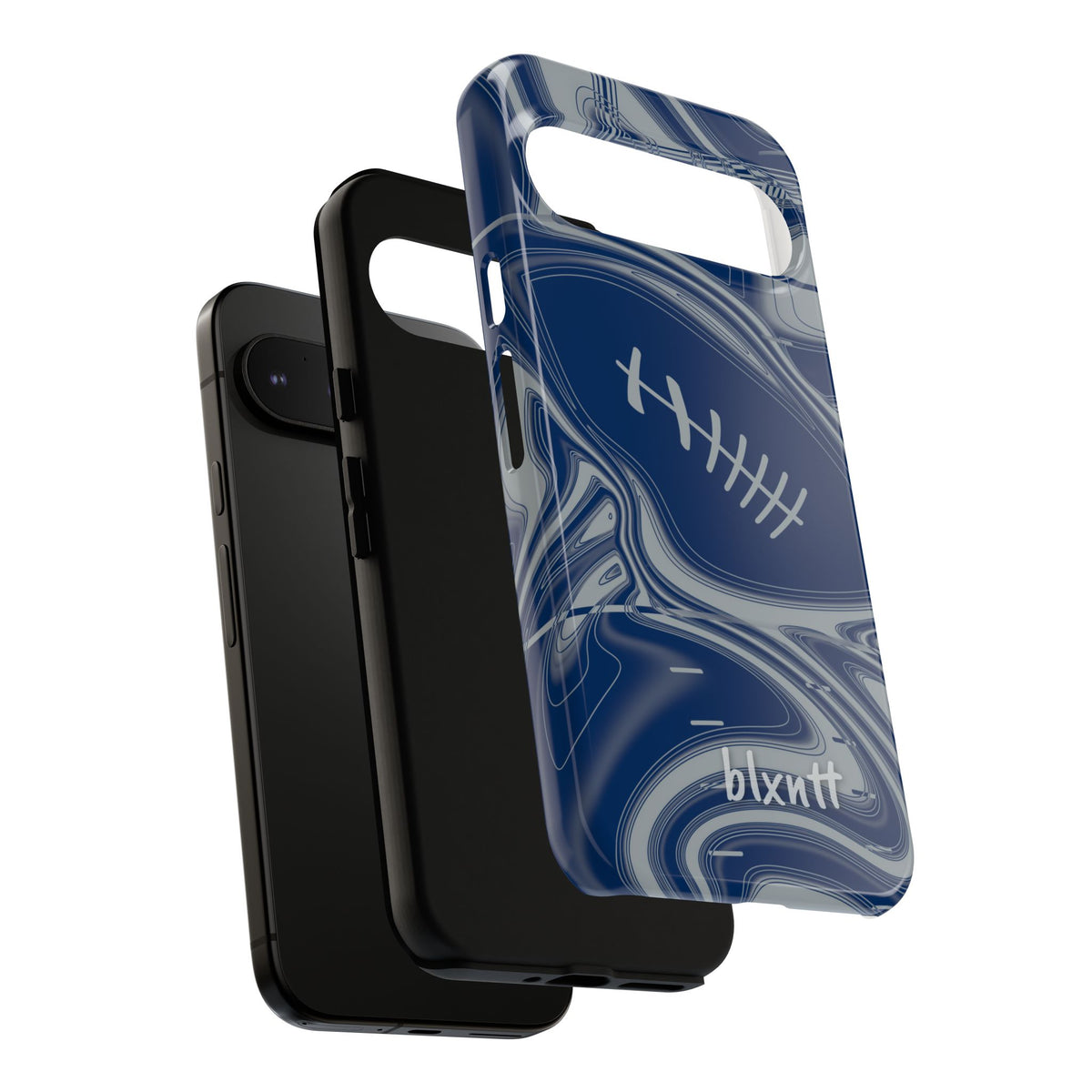Blue & Gray Trippy Football Phone Case