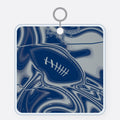 Blue & Gray Trippy Football Acrylic Keychain