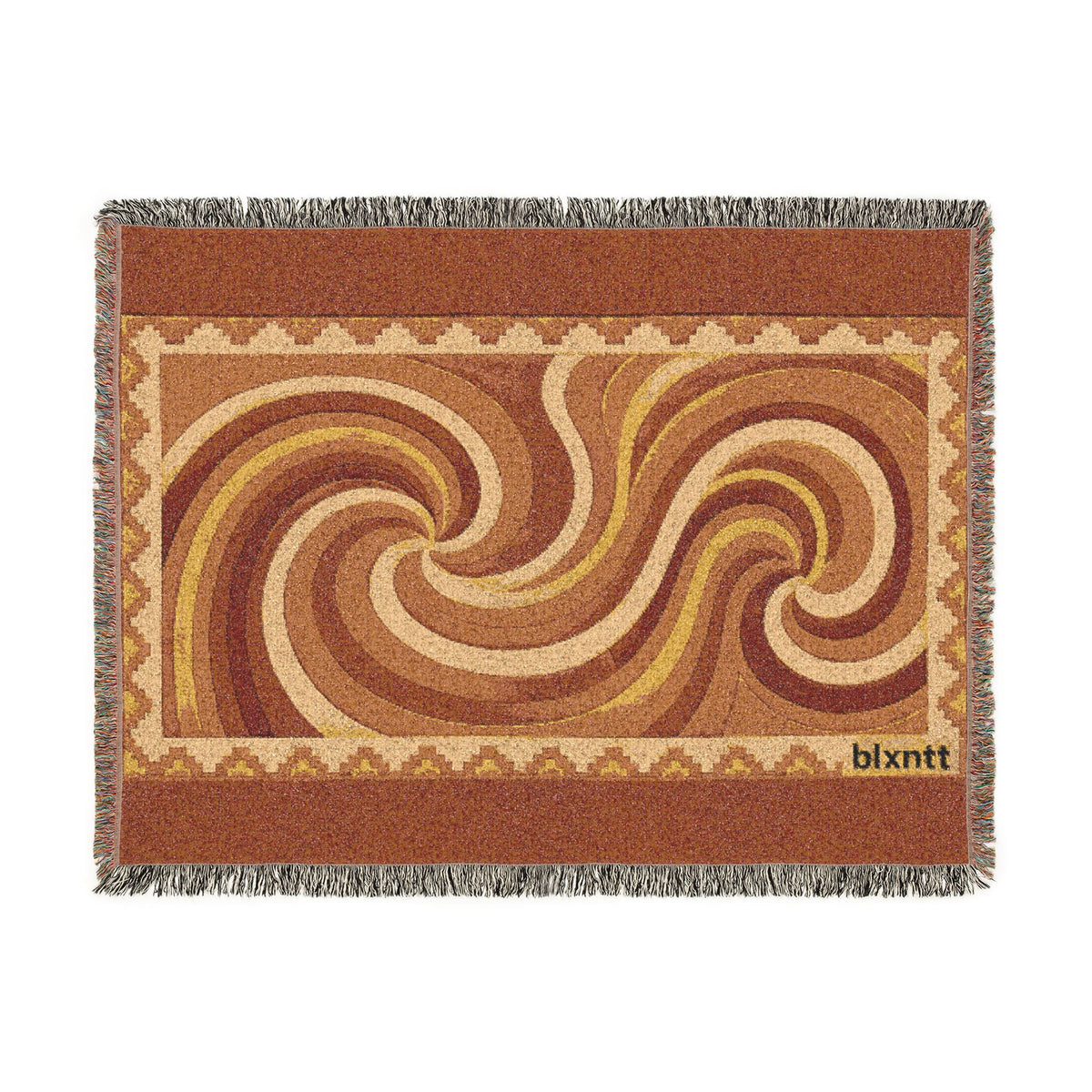 BLXNTT Orange Hippie Woven Blanket #2