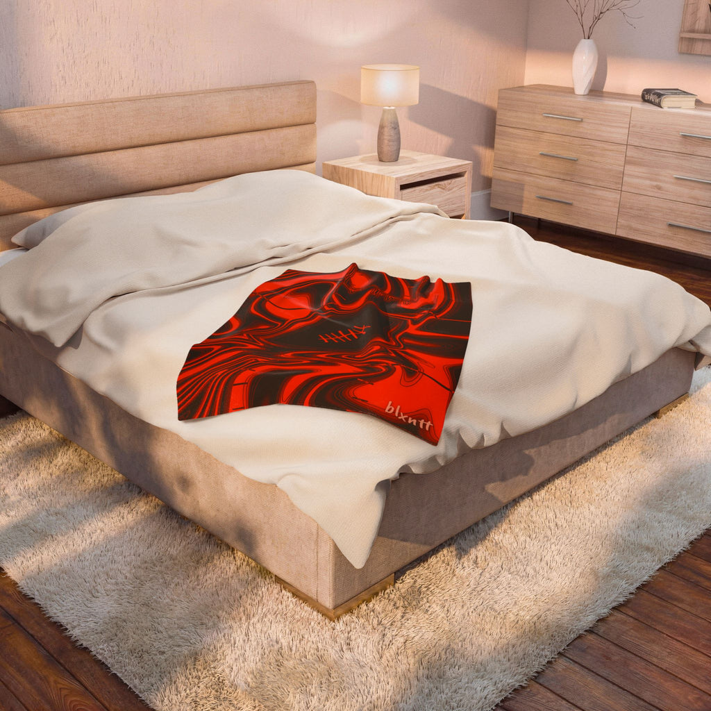 Brown & Orange Trippy Football Blanket