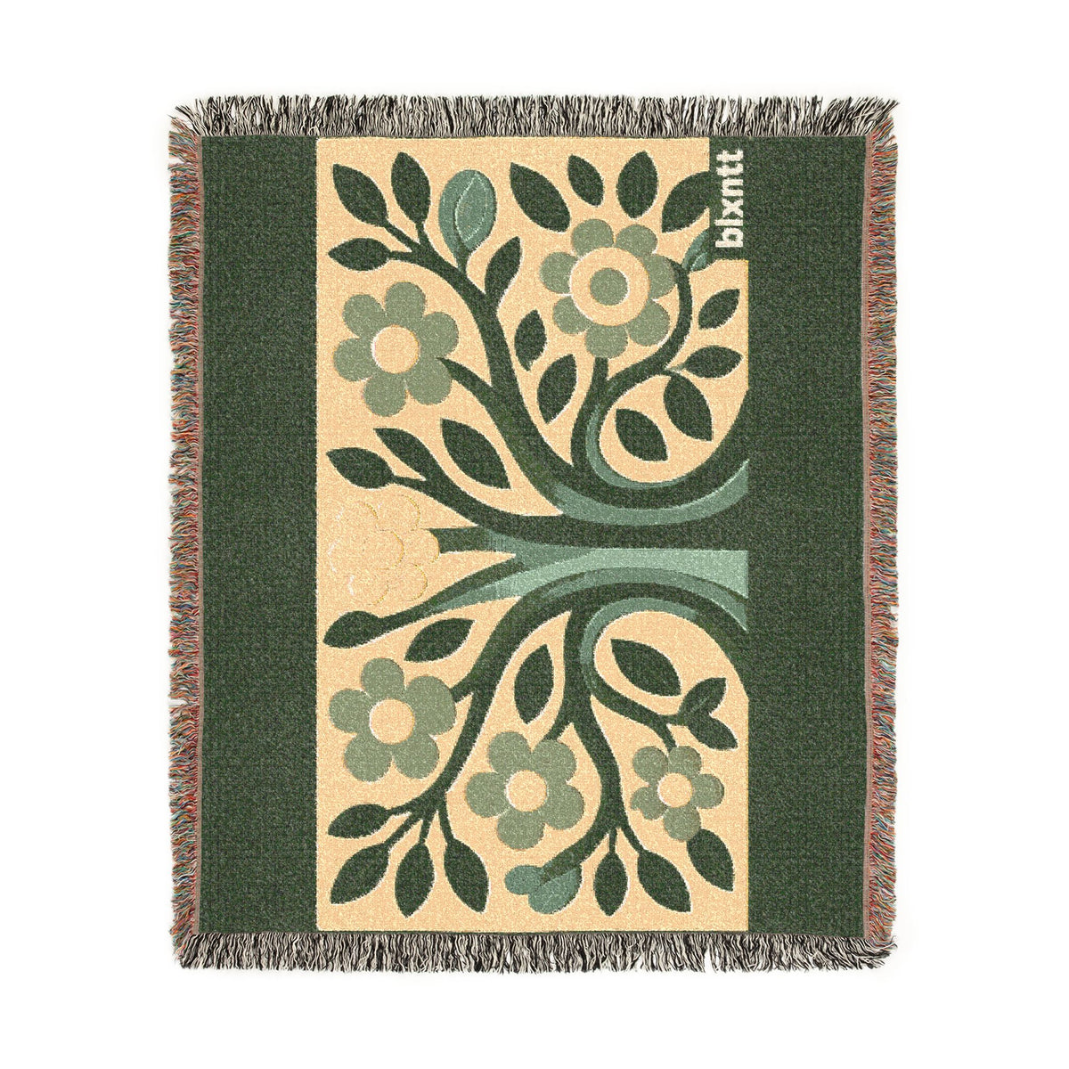 BLXNTT Green Hippie Woven Blanket #4