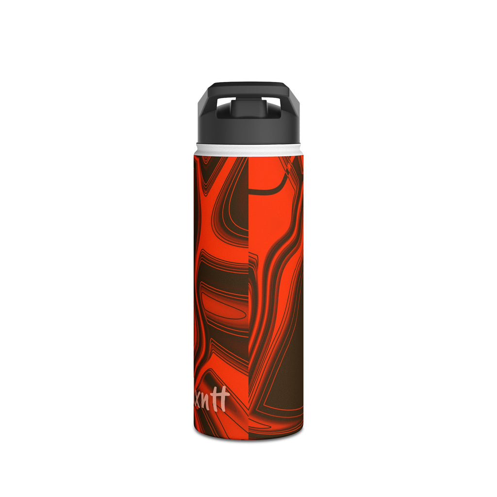 Brown & Orange Trippy Football Water Bottle