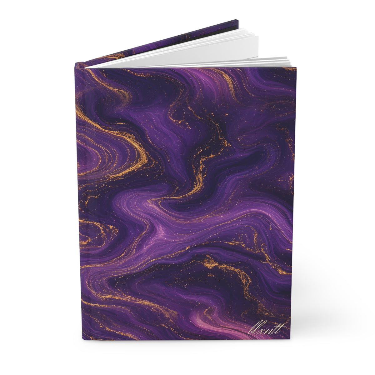 Royal Purple Marble Hardcover Journal